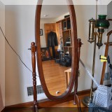 F59. Cheval mirror. 60”h